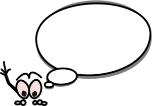 Speech Bubble With Person Pointing Up On Left Clip Art